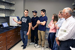 Students presenting a project